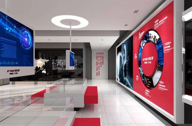 成都壹佰科技展廳設(shè)計效果圖-科技展廳設(shè)計